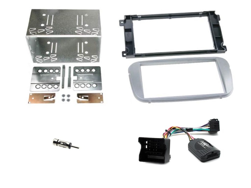 2-DIN Installationskit Ford Mondeo/Focus, Silver