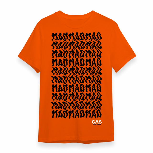 Orange GAS MAD T-shirt, extra large