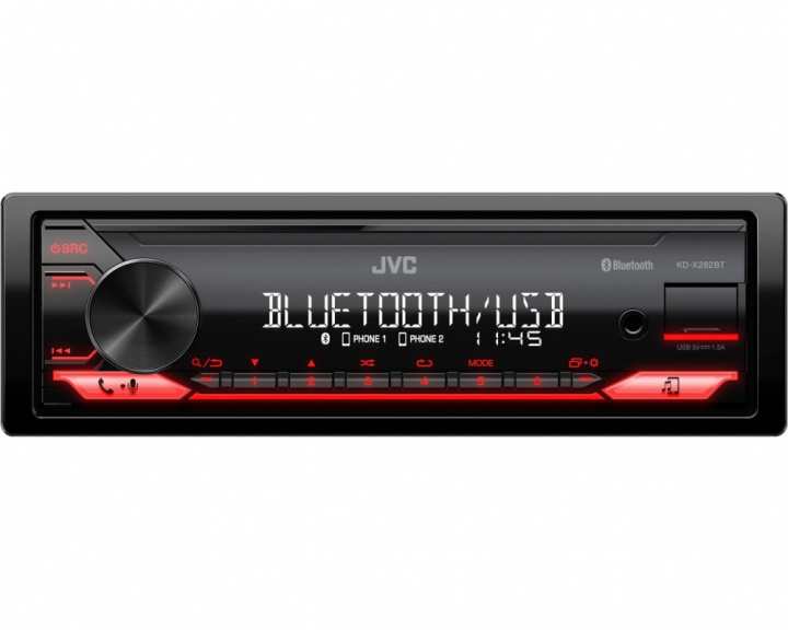 JVC KD-X282BT, bilstereo med Bluetooth och kort chassi i gruppen Bilstereo / Bilstereo enkeldin hos CD Bilradio (130KDX282BT)