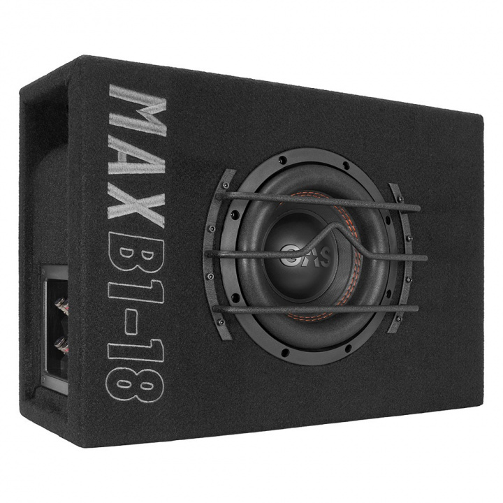 GAS MAX B1-18, grym 1x8 tum baslåda i gruppen Kampanjer / Lönefest hos CD Bilradio (900MAXB118)