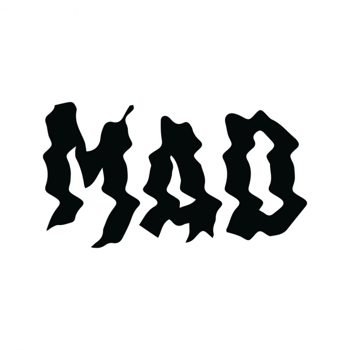 MAD 10x5.5cm, svart i gruppen Tillbehör / Övrigt / Dekaler / Reklam mm, hos CD Bilradio (909MADCSB)