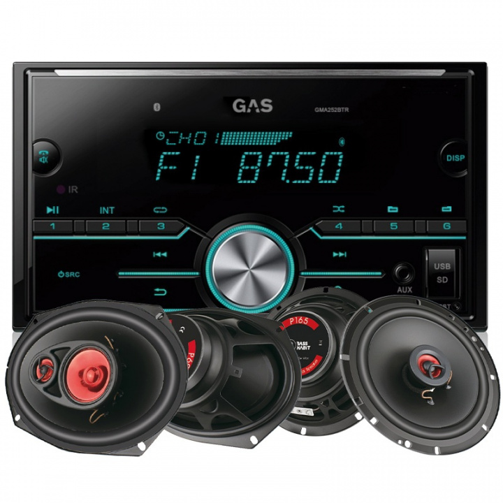 GAS GMA252BTR & 2par Bass Habit Play-högtalare i gruppen Paketerbjudanden / Bilstereopaket med högtalare hos CD Bilradio (SETGMA252BHPLAY)
