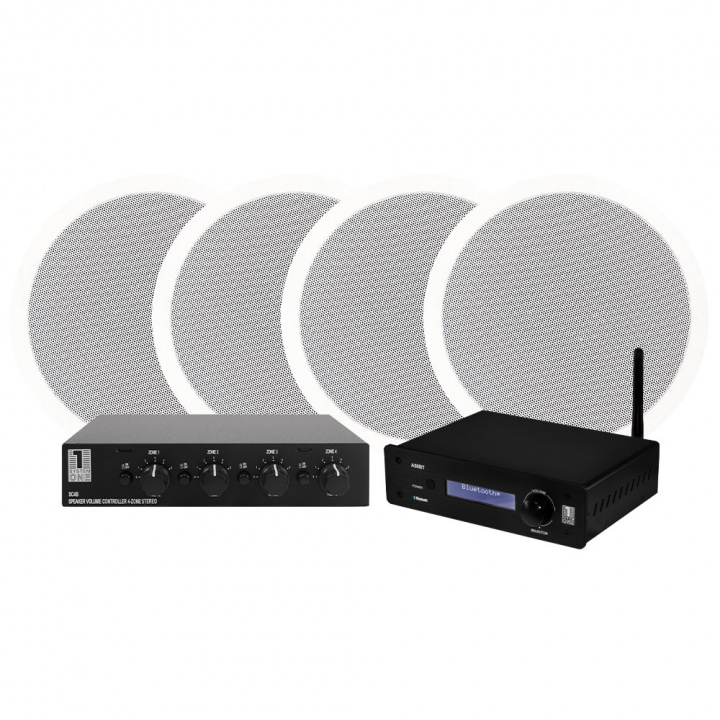 4-pack DLS IC611, 6.5” inbyggnadshögtalare, System One SC4B & System One A50BT i gruppen Hemmaljud / Multiroompaket hos CD Bilradio (SETIC611PKT2)