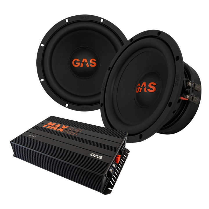 2-pack GAS MAD S2-8D2 & MAX A2-800.1D, baspaket i gruppen Paketerbjudanden / Baspaket hos CD Bilradio (SETMADS28D2PKT1)