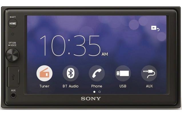 Sony XAV-AX1000, bilstereo med enkeldin-chassi & dubbeldin-skärm