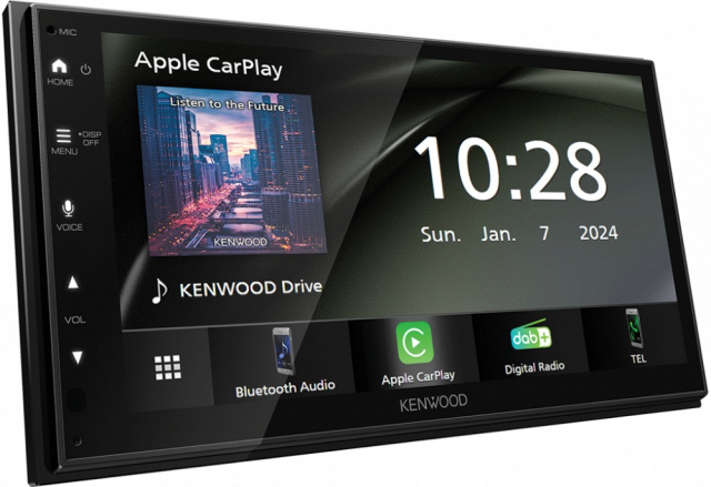 Kenwood DMX6523DABS, bilstereo med trådlös CarPlay & Android Auto, DAB+ och mer