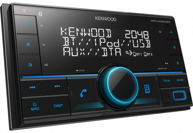 Kenwood DPX-M3300BT, bilstereo med Bluetooth, AUX och USB