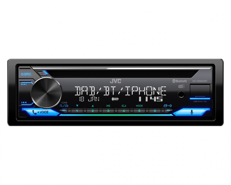JVC KD-DB922BT, bilstereo med Bluetooth och DAB+