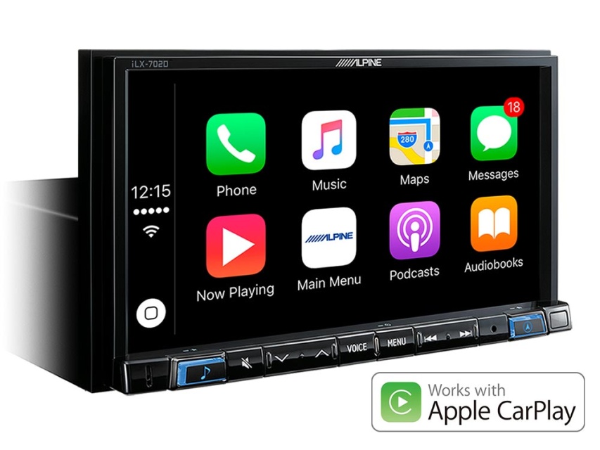 Alpine iLX-702D 7 "Digital Media enhet med Apple CarPlay och Android Auto