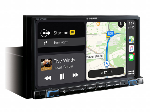 Alpine INE-W720D, bilstereo med navigation, Apple CarPlay och Android Auto