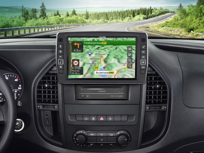 9" Alpine Style Navigation System för Mercedes Benz Vito 447