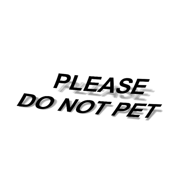 Tershine Dekal - Please Do Not Pet, svart