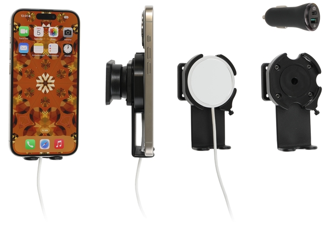 Brodit Fäste med kulled, Apple iPhone 12/12 Mini/12 Pro/12 Pro Max/13/13 Mini/13 Pro/13 Pro Max/14/14 Plus m. fl.