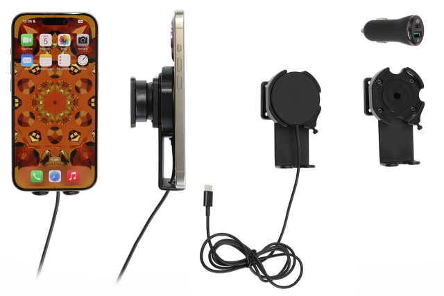 Brodit Fäste med kulled, Apple iPhone 12/12 Mini/12 Pro/12 Pro Max/13/13 Mini/13 Pro/13 Pro Max/14/14 Plus m. fl.