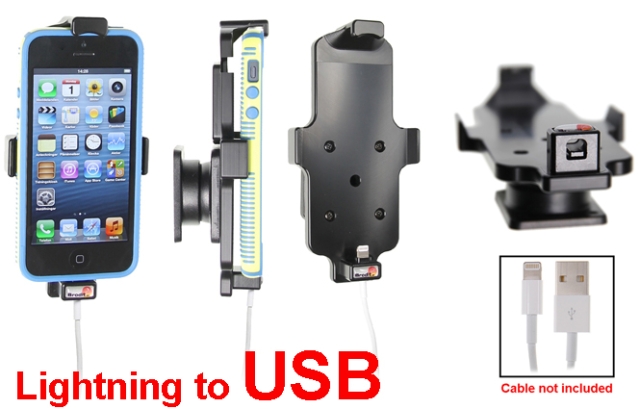 Brodit Hållare för Kabelanslutning, Apple iPhone 5/5C/5S/SE