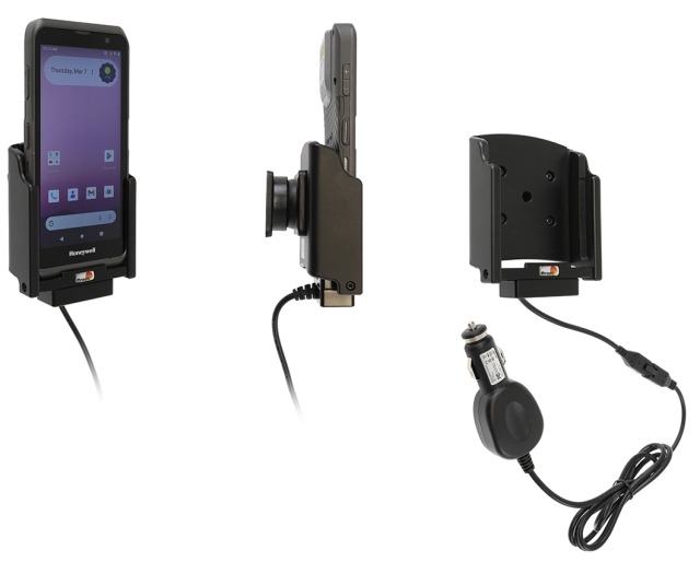 Brodit Aktiv hållare med cigg-kontakt, Honeywell EDA5S