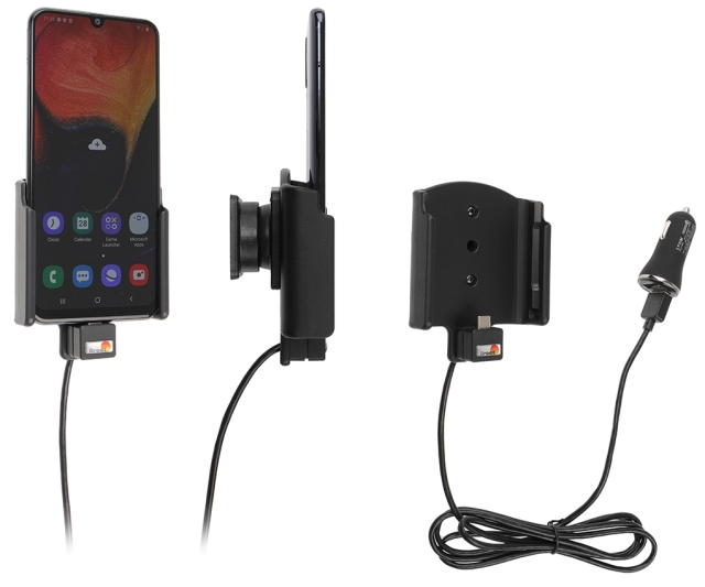 Brodit Aktiv hållare med USB-kabel och cigg-adapter, Samsung Galaxy A50 (SM-A505)