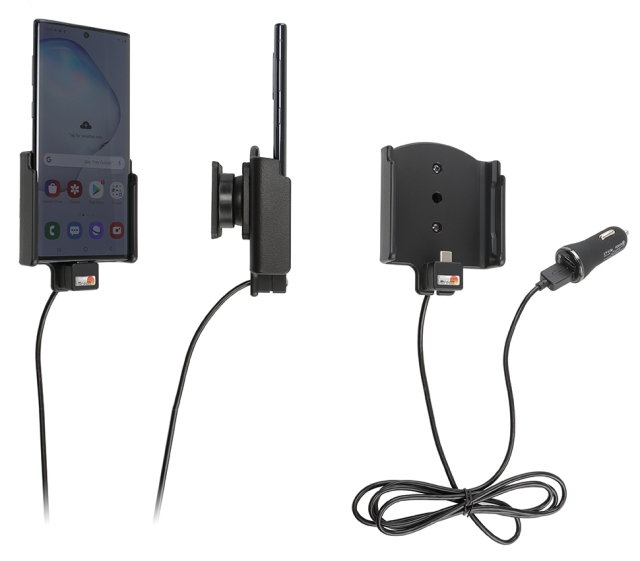 Brodit Aktiv hållare med USB-kabel och cigg-adapter, Samsung Galaxy Note 10 SM-N970