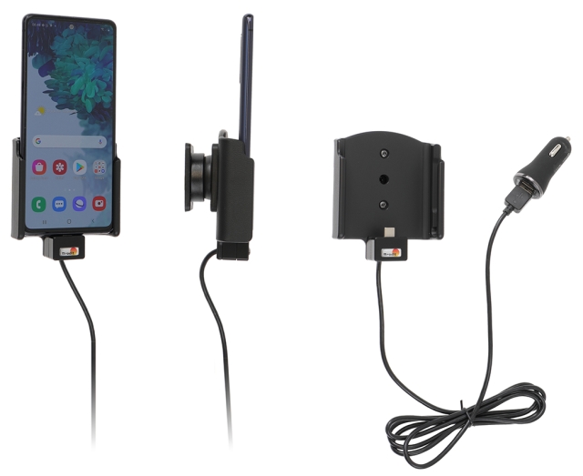 Brodit Aktiv hållare med USB-kabel och cigg-adapter, Samsung Galaxy S20 FE (SM-G780/SM-G781)