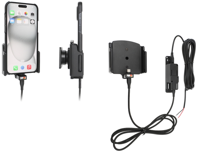 Brodit Aktiv hållare för fast installation, Apple iPhone 15 Plus/15 Pro Max/16 Plus/16 Pro Max