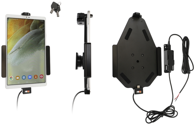 Brodit Hållare med nyckel-lås, Samsung Galaxy Tab A7 Lite SM-T220/SM-T225