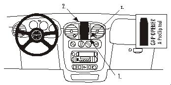 Chrysler PT Cruiser 00-05, Centrerad 00-05