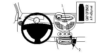 Renault Twingo 08-12, Centrerad 08-12