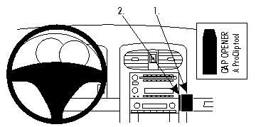 ProClip Monteringsbygel Chevrolet Corvette 08-13, Vinklad 08-13