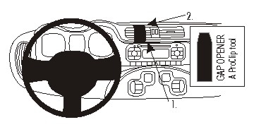 ProClip Monteringsbygel Fiat Panda 13-15, Centrerad 13-21