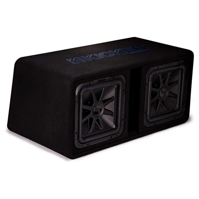 Kicker Solo-Baric L7S DL7S122, portad 2x12 tums baslåda, 2 ohm
