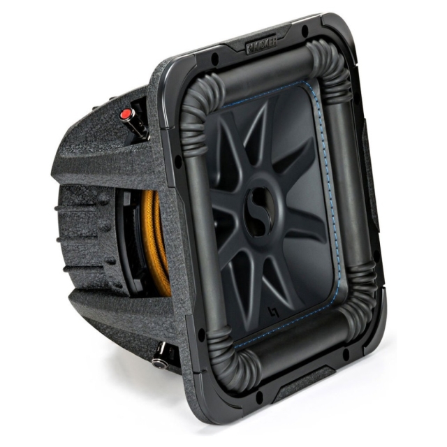 Kicker Solo-Baric L7S82, fyrkantigt 8 tums baselement, 2x2 ohm