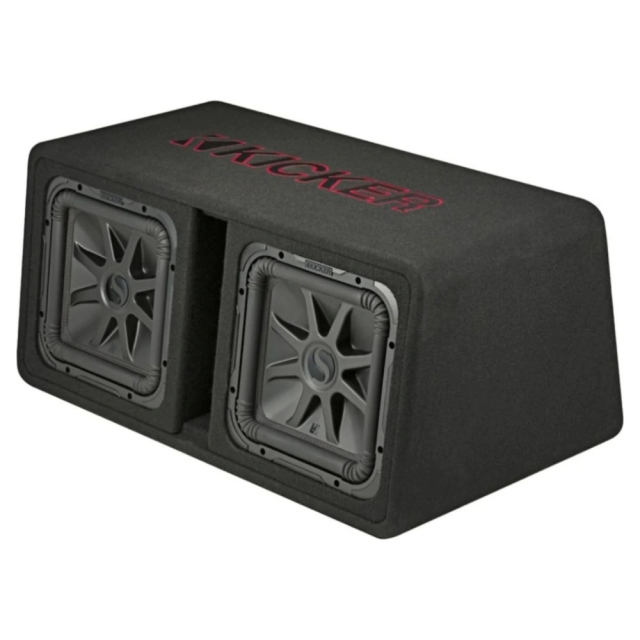 Kicker Solo-Baric DL7R122, portad 2x12 tums baslåda, 2 ohm