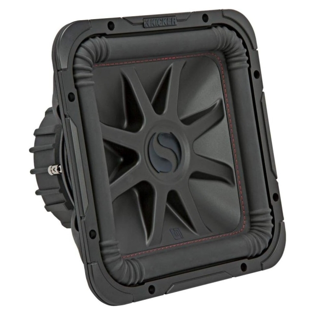 Kicker Solo-Baric L7R122, fyrkantigt 12 tums baselement, 2x2 ohm