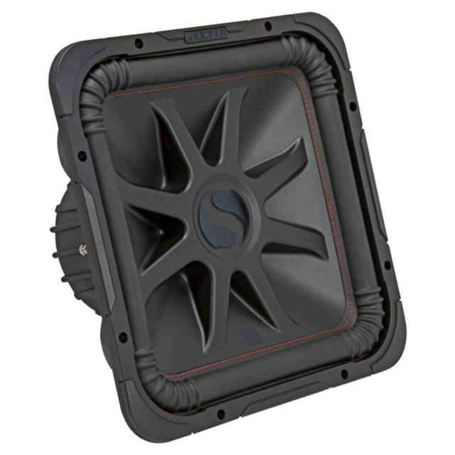 Kicker Solo-Baric L7R152, fyrkantigt 15 tums baselement, 2x2 ohm