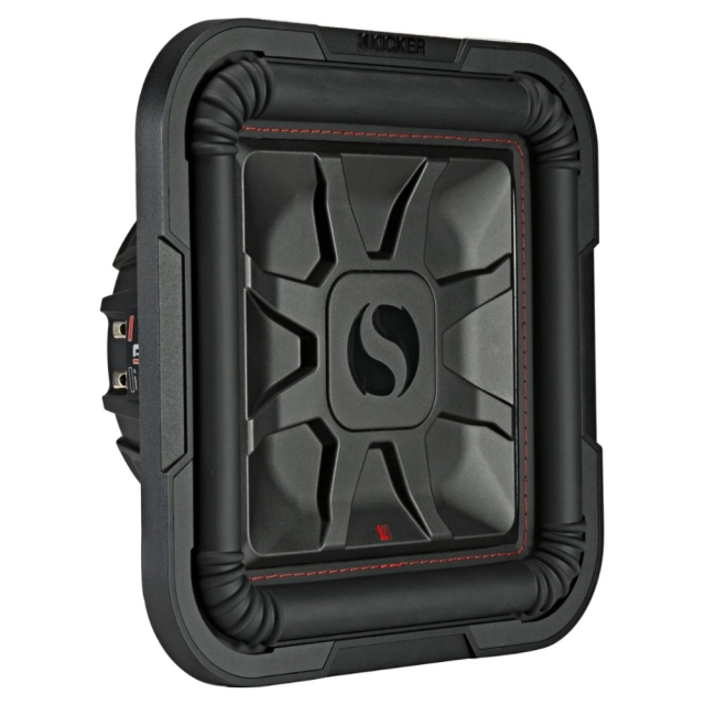 Kicker Solo-Baric L7T122, fyrkantigt slimmat 12 tums baselement, 2x2 ohm