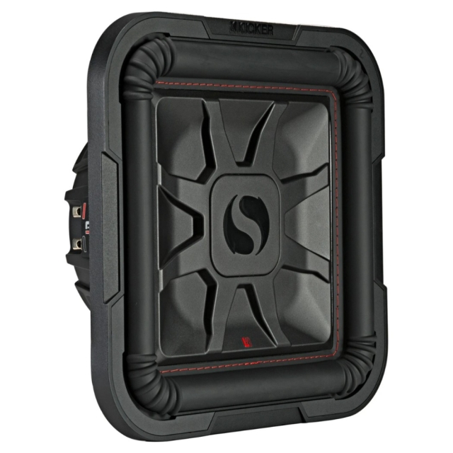 Kicker Solo-Baric L7T124, fyrkantigt slimmat 12 tums baselement, 2x4 ohm