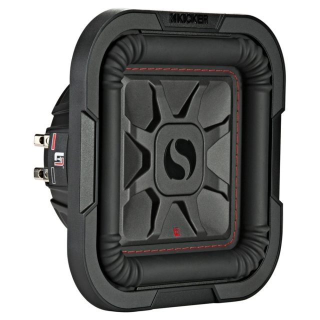 Kicker Solo-Baric L7T82, fyrkantigt slimmat 8 tums baselement, 2x2 ohm