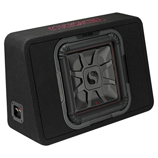 Kicker Solo-Baric TL7T122, slimmad sluten 12 tums baslåda, 2 ohm
