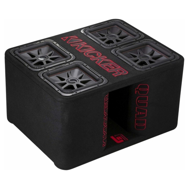 Kicker Solo-Baric QL7R122, portad 4x12 tums baslåda
