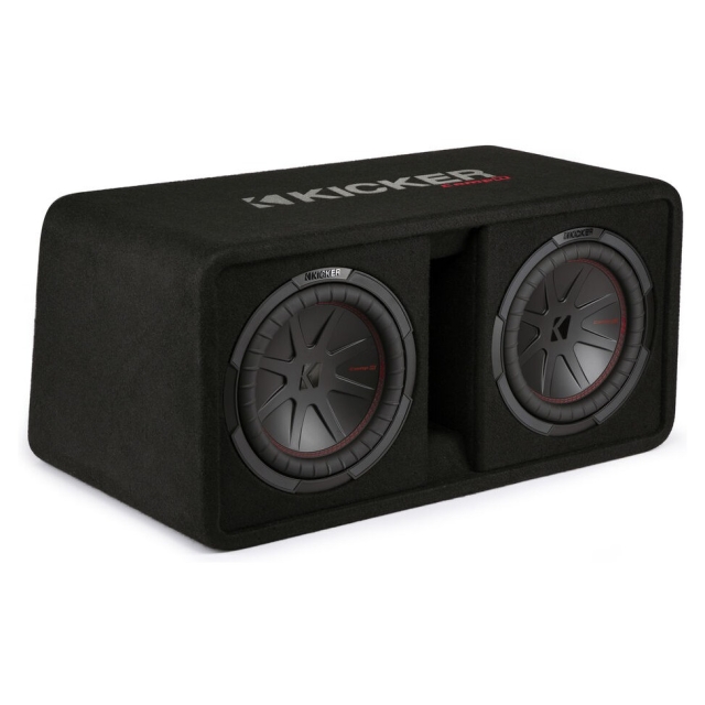 Kicker CompR DCWR102, portad 2x10 tums baslåda, 2 ohm