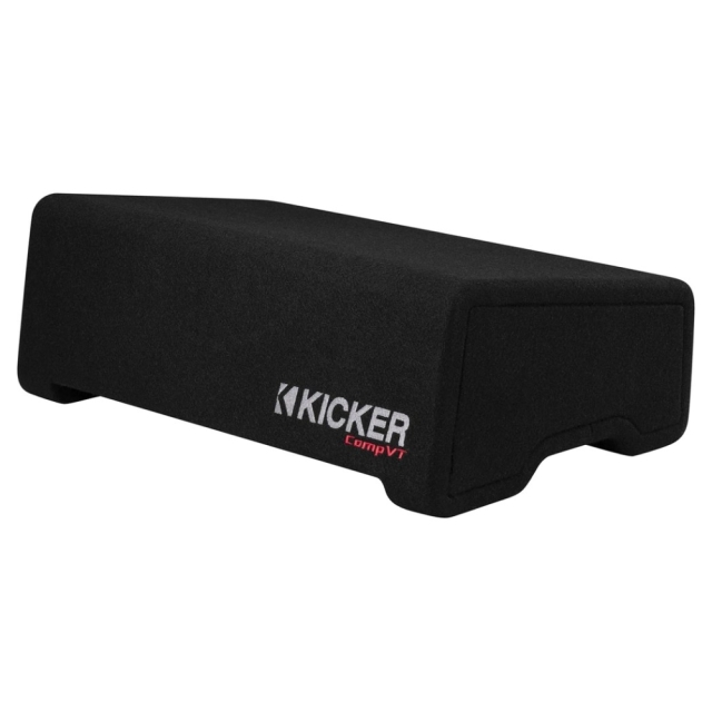 Kicker CompVT CVTDF102, slimmad sluten nedåtriktad 10 tums baslåda, 2 ohm