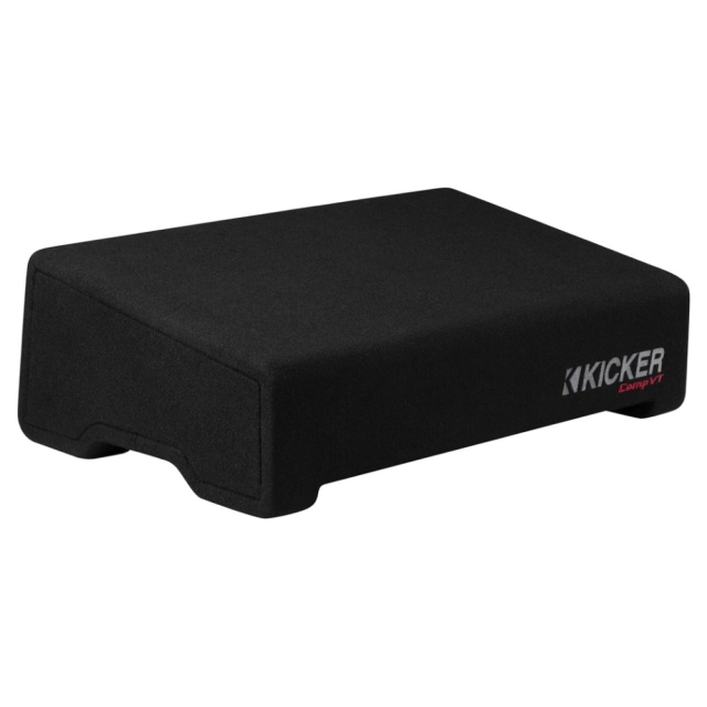 Kicker CompVT CVTDF122, slimmad sluten nedåtriktad 12 tums baslåda, 2 ohm