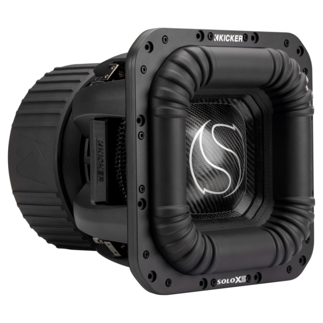 Kicker SoloXS L7XS122, fyrkantigt 12 tums baselement, 2x2 ohm