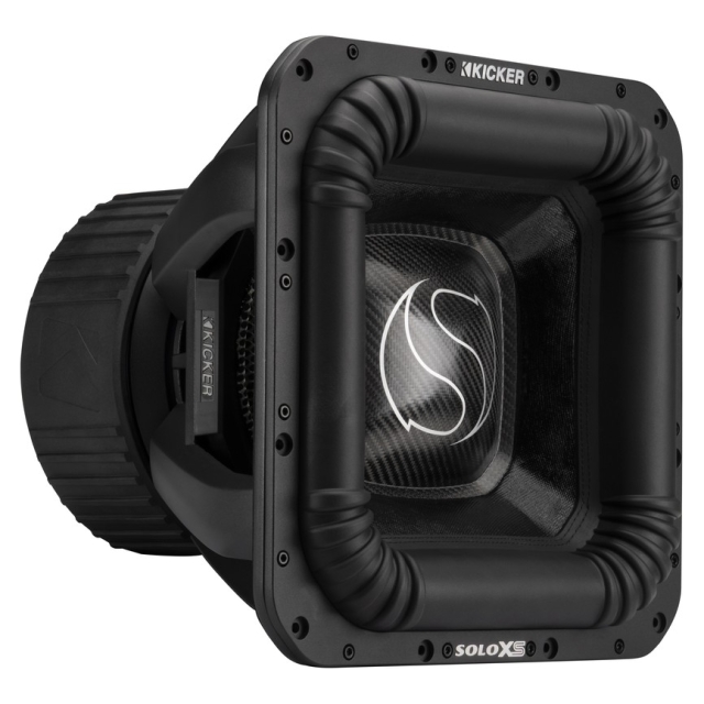 Kicker SoloXS L7XS182, fyrkantigt 18 tums baselement, 2x2 ohm