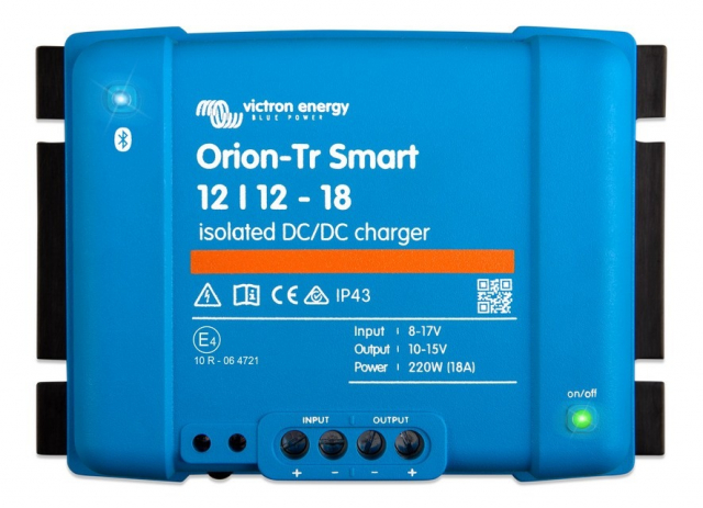 Victron Orion-Tr Smart DC-DC-laddare, 12V in 12V ut, isolerad 18A