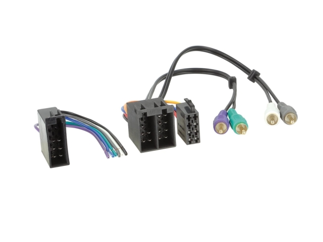 Aktiv systemadapter VW ISO/10Pin ISO>Cinch/kablar