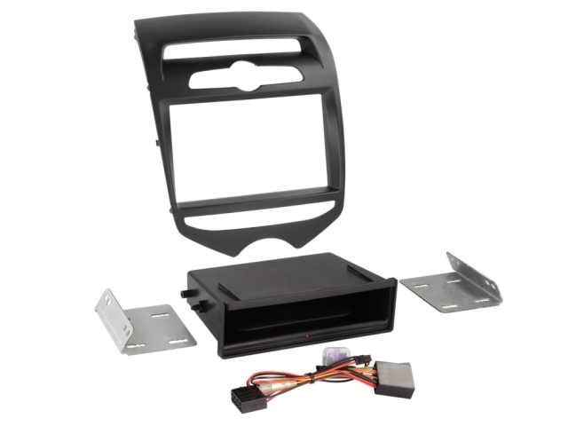 2-DIN facia plate INBAY® Hyundai IX20, matt svart