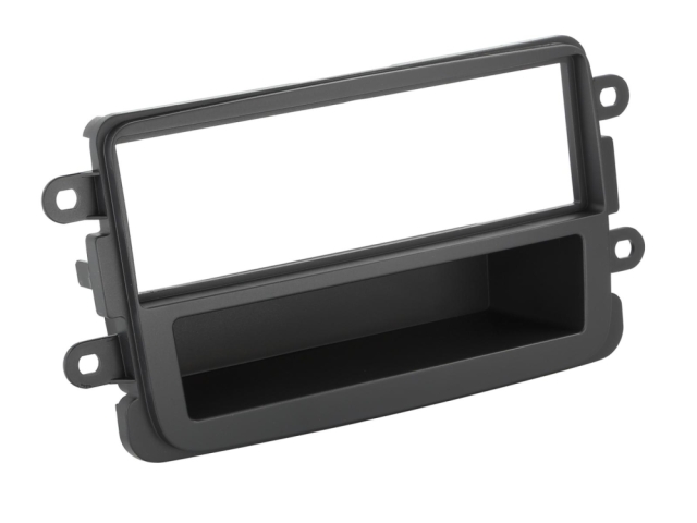 Monteringsram 1-DIN med prylfack Dacia/Fiat/Nissan/Opel/Renault