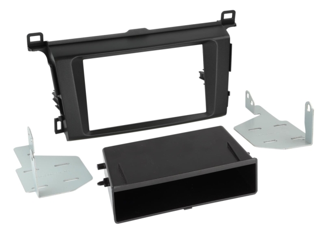 Monteringsram 2-DIN med prylfack, Toyota RAV4 04/2013-12/2018