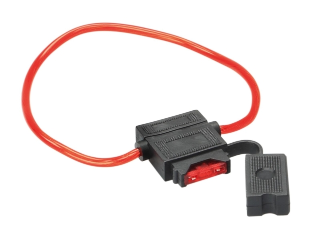 Säkringshållare ATC 10A, 30cm kabel